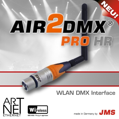 AIR2DMX PRO HR 5Pol WLAN DMX Wireless Interface ArtNet Node